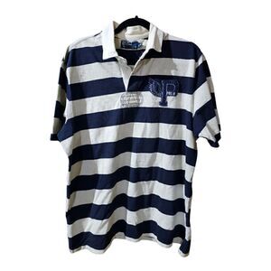 RALPH LAUREN POLO (Vintage) P-Wing Striper Polo Shirt - Size XL‎